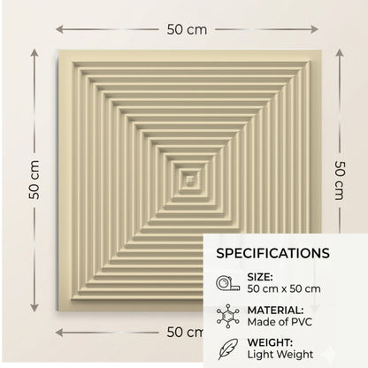 White Tail Pyramid Design 3D Wall Panel-1
