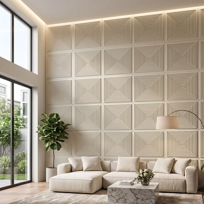White Tail Pyramid Design 3D Wall Panel-3