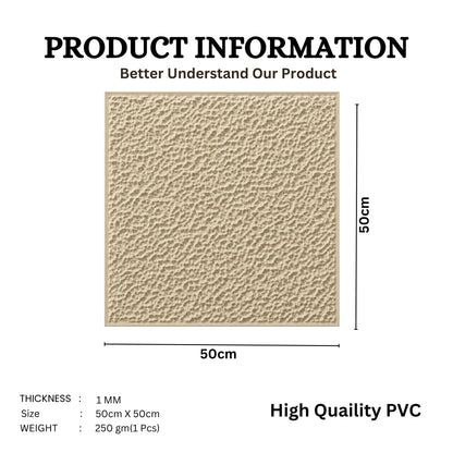 White Tail Self Adhesive PVC wall Panels Textured Design
