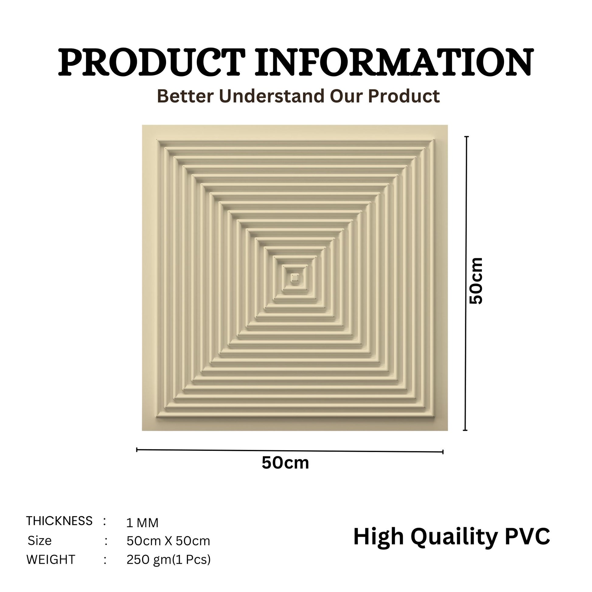 White Tail Self Adhesive Panels Square Design TP112
