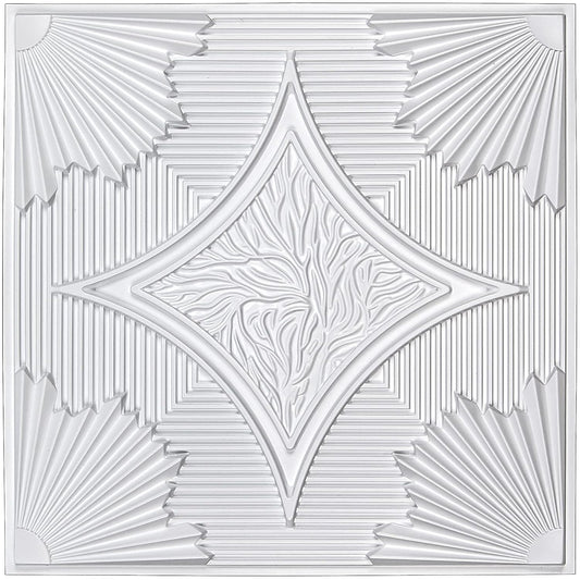 White Victorian Design 3D Ceiling Panel