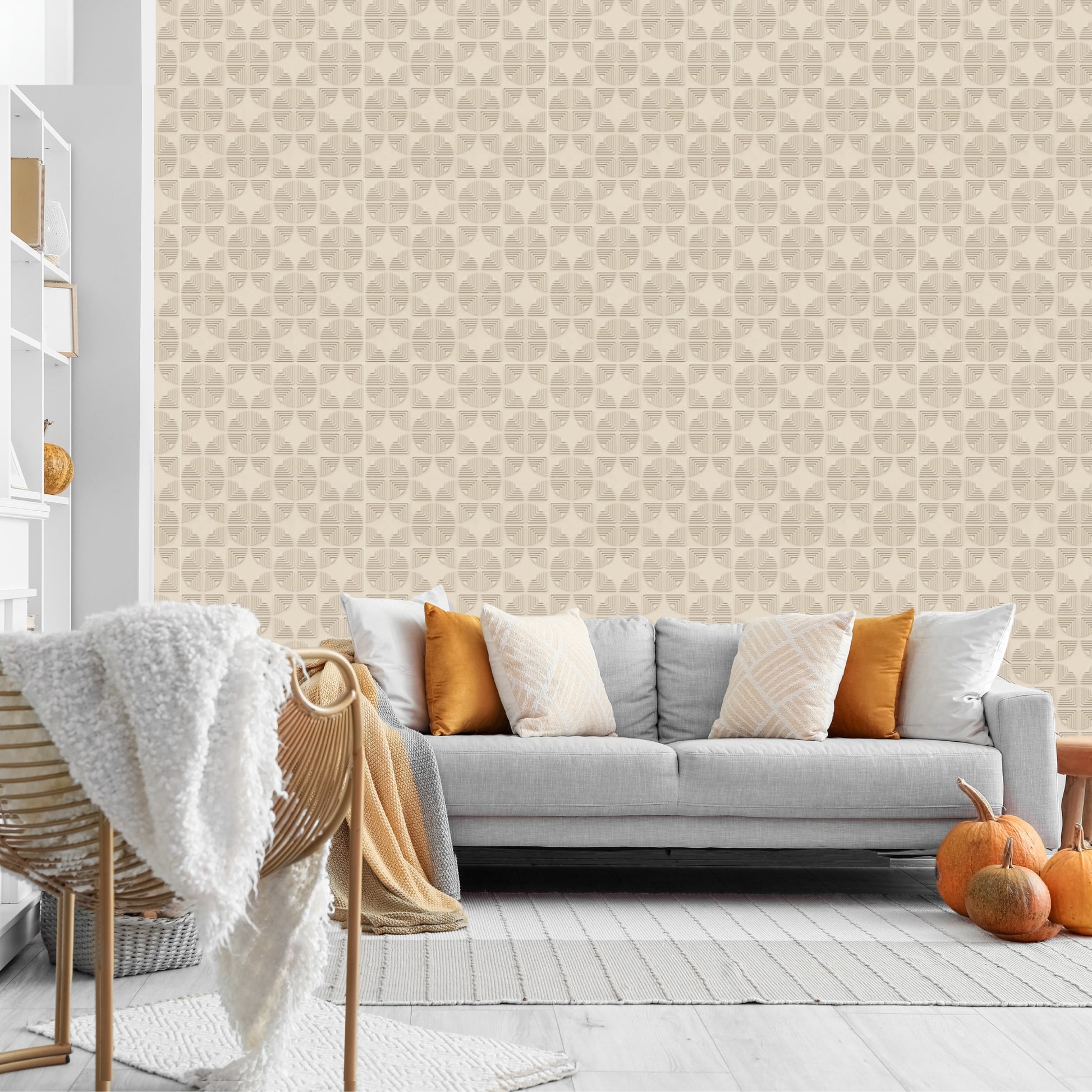White tail Self Adhesive Panels Quarter Circle Design
