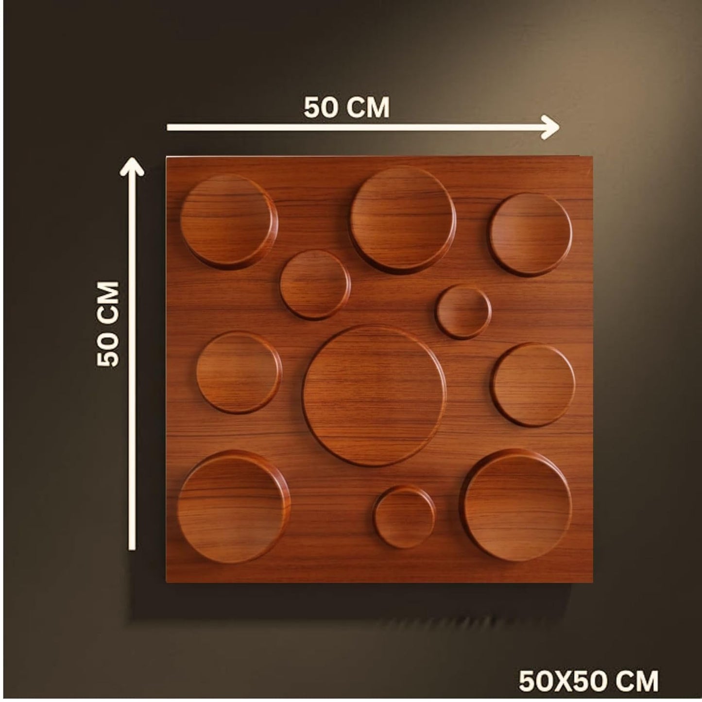 3D Wall Panels - Moon Design 50X50 cm