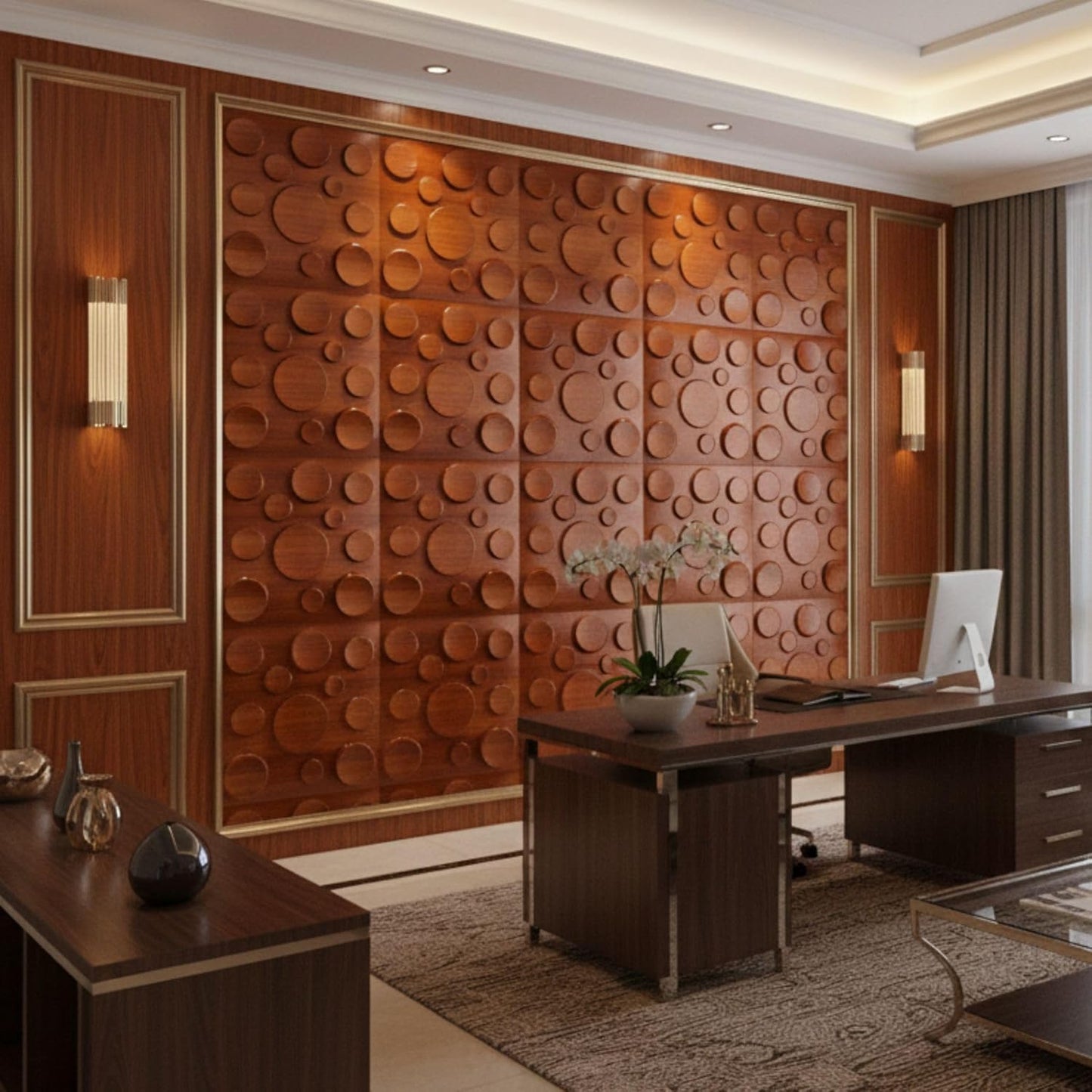 3D Wall Panels - Moon Design 50X50 cm