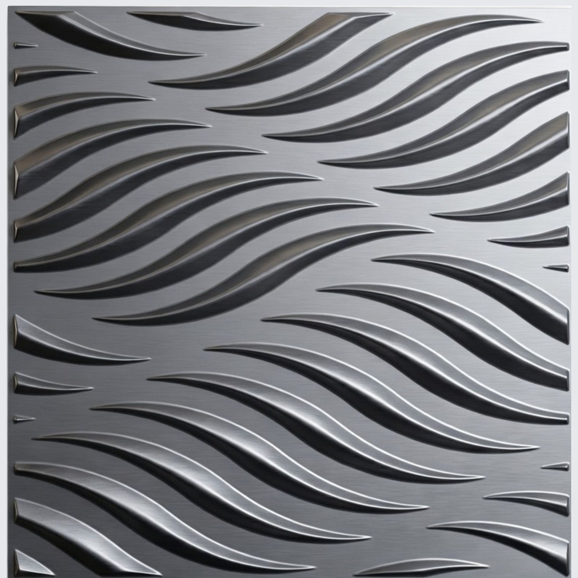 Wood Gray 3D Wall Panels Swirl Design front
