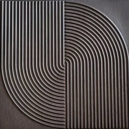 Ebony Wood Gray Self Adhesive 3D Panels Curve Design