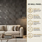 Wood Gray Self Adhesive 3D Panels Curve Design
