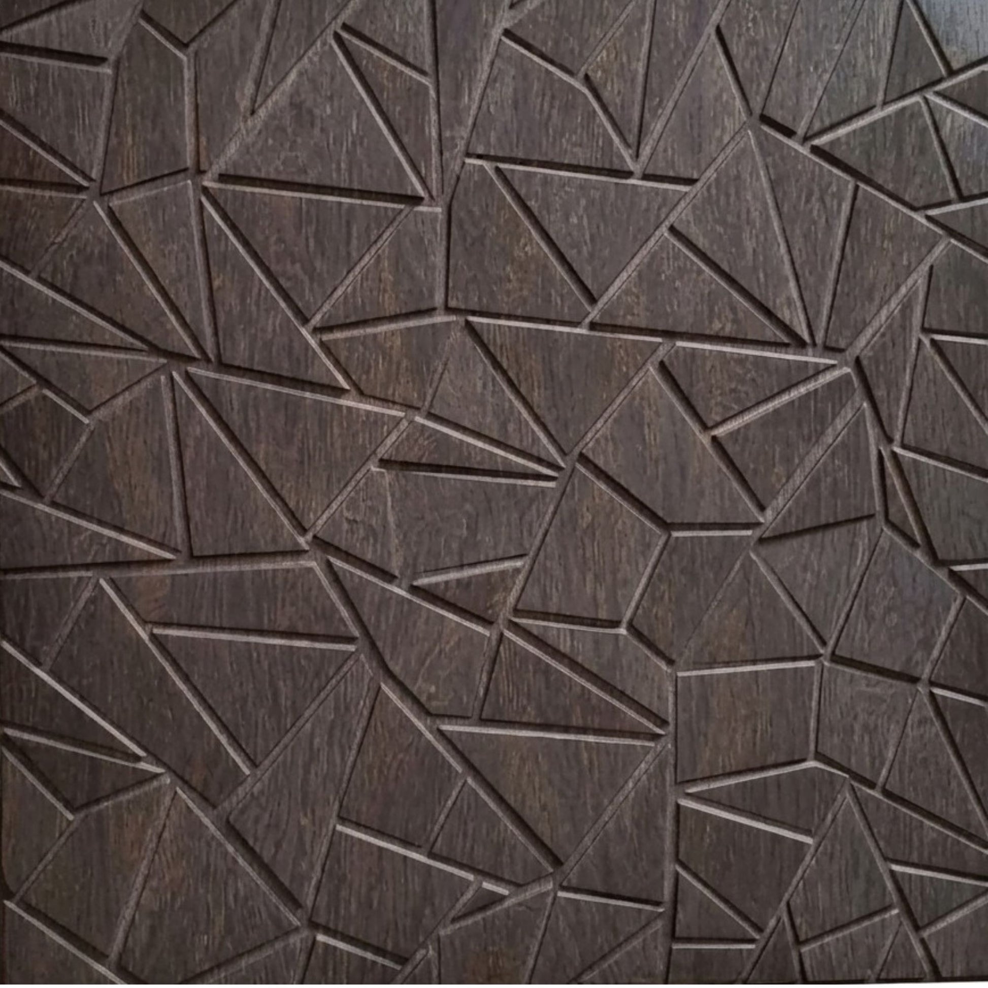 Wood Gray Self Adhesive 3D Panels Triangle Design