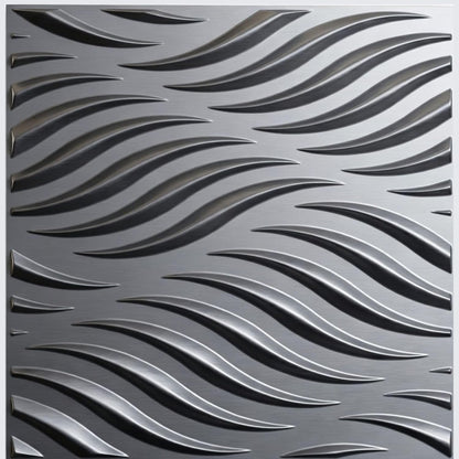 Ebony Wood Gray Self Adhesive 3D Panels Geometric 3D Design