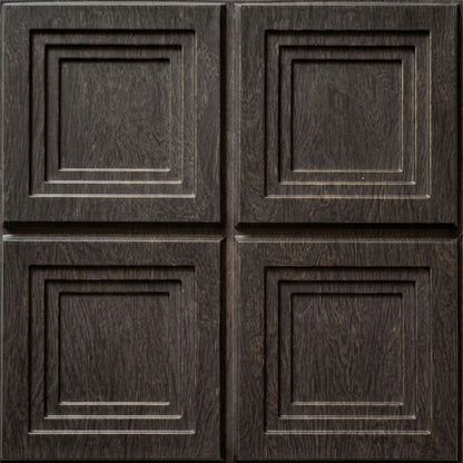 Wood Gray Square Box Design 3D Wall Panel