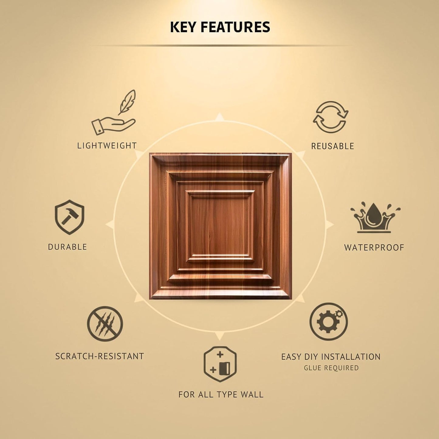 Wooden 3D Wall Panels Accent Design3