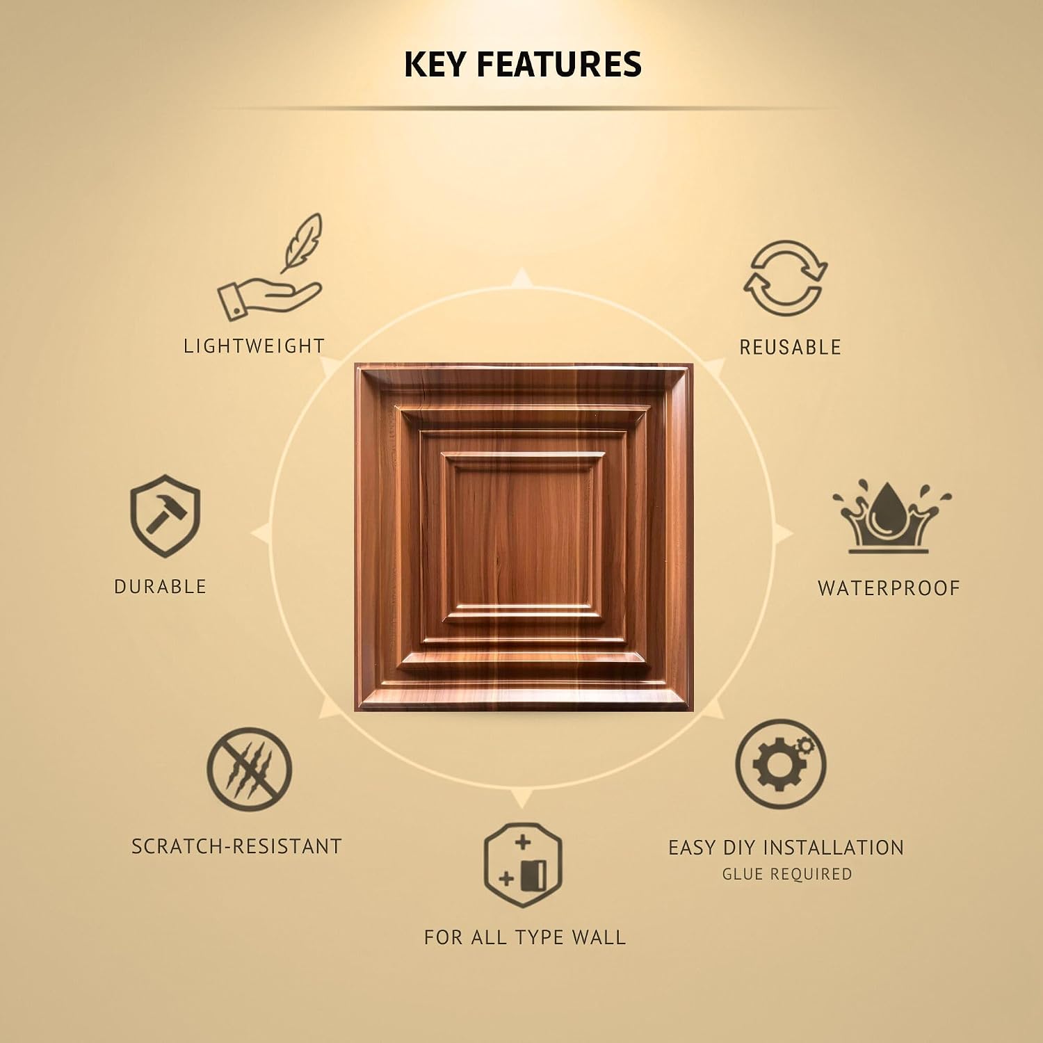 Wooden 3D Wall Panels Accent Design3