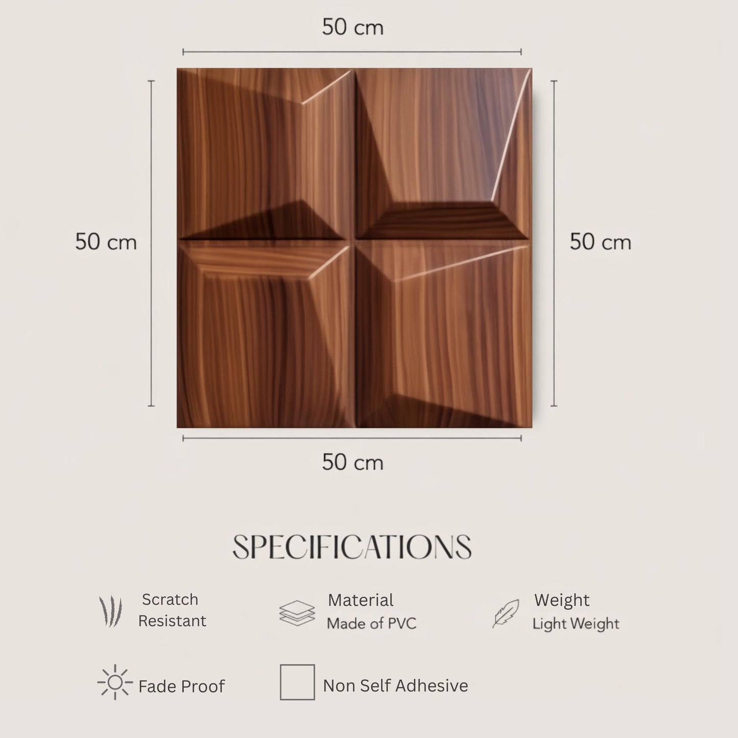 Wooden 3D Wall Panels Cube Design-3