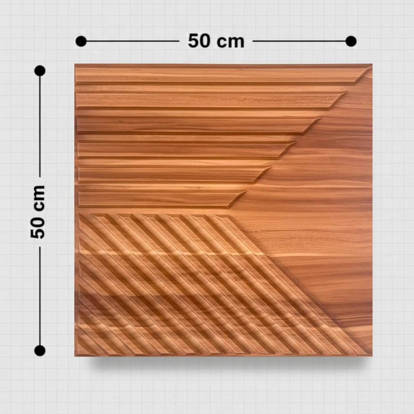 Wooden 3D Wall Panels Triple Stripe Design
