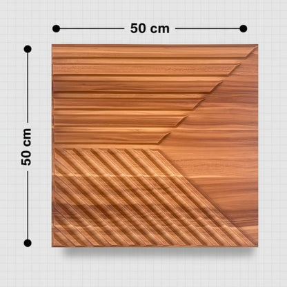 Wooden 3D Wall Panels Triple Stripe Design
