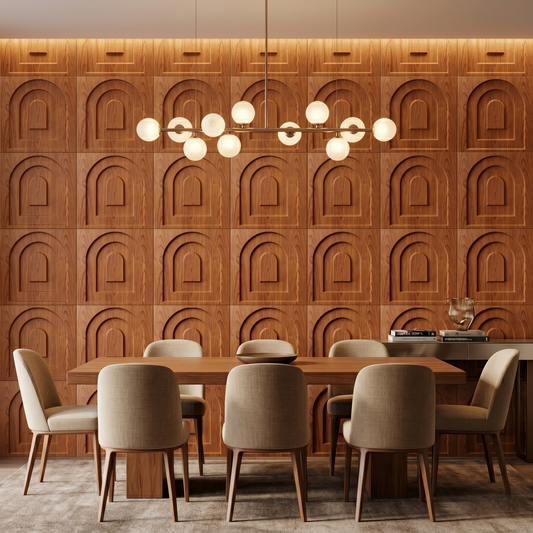 Wooden Archi Design 3D Wall Panel-1