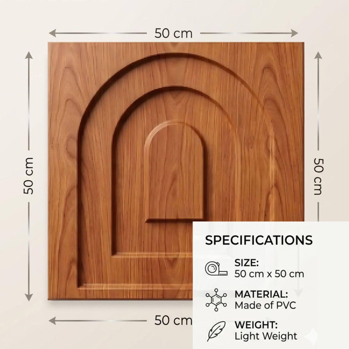 Wooden Archi Design 3D Wall Panel-3