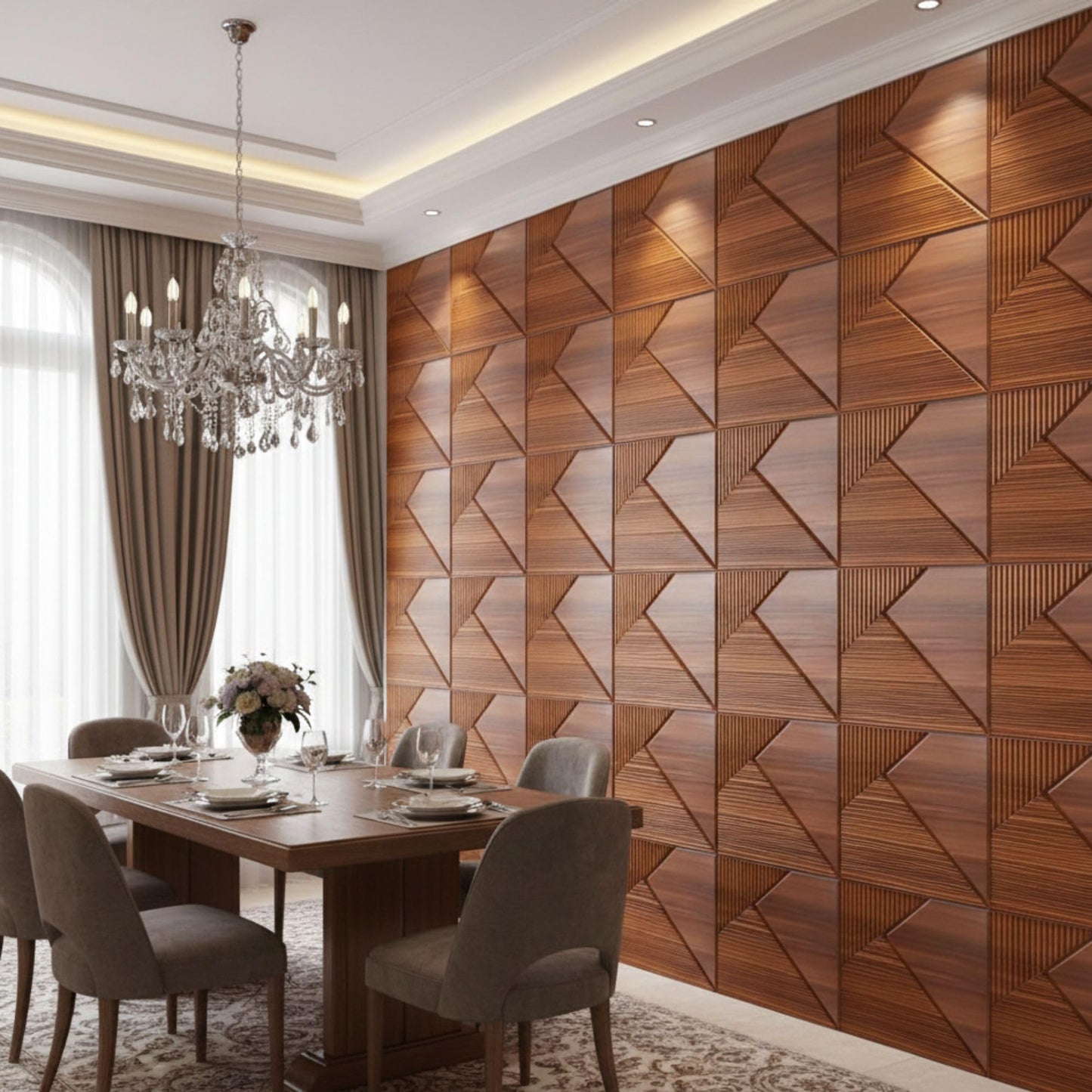 Wooden Fluted Design 3D Wall Panel-1