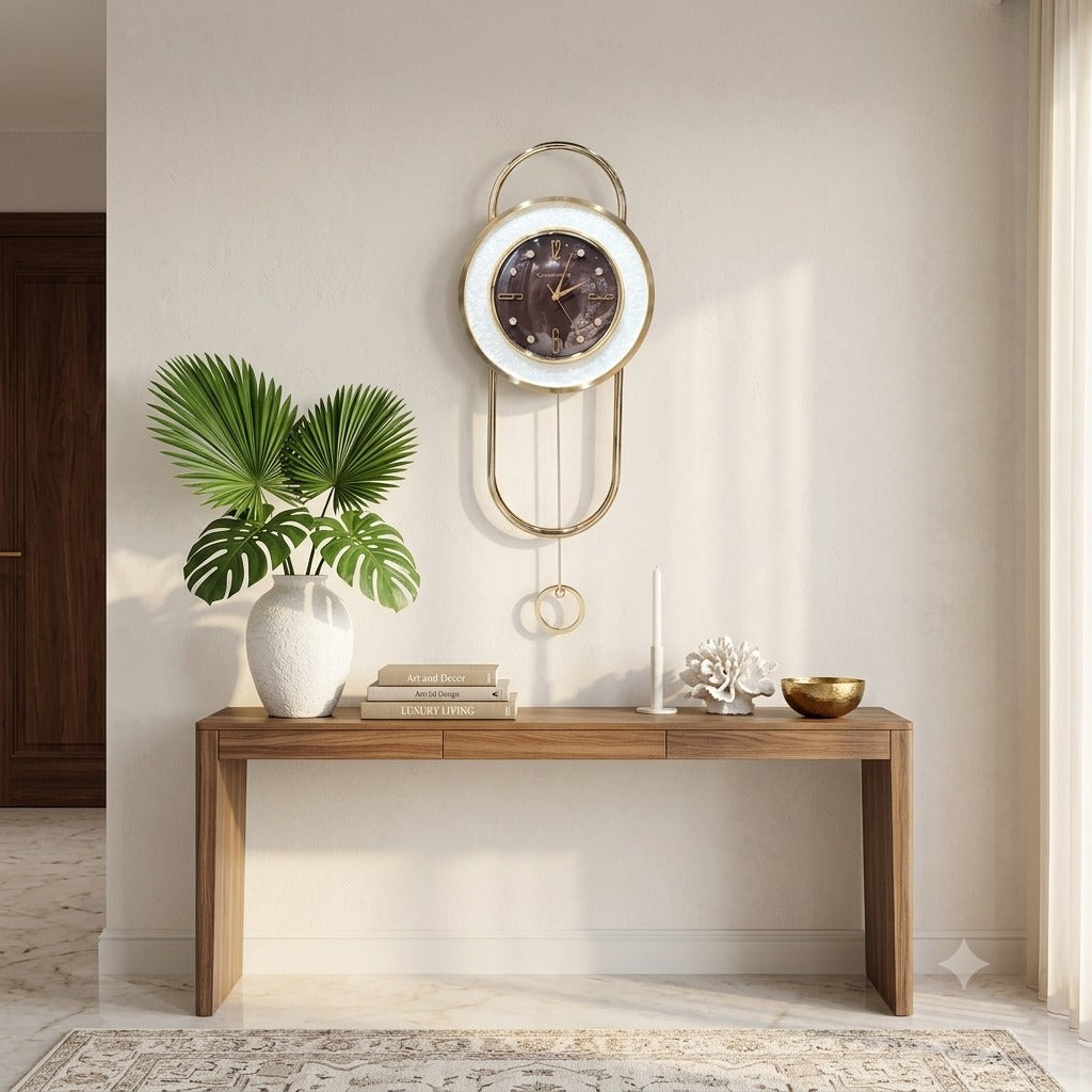Classic Wall Clock Decorative Size-43 cm | Maroon