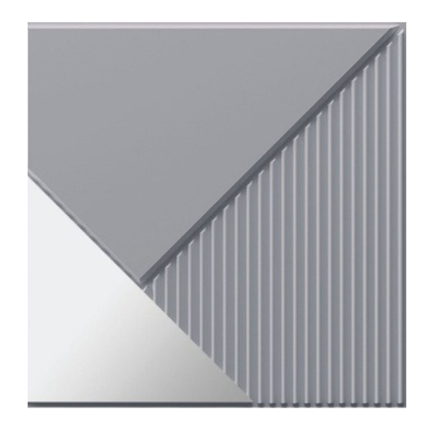 3D Mirror Wall Panels for Home Decor PVC Plaina Design 50X50 cm