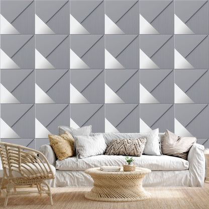 3D Mirror Wall Panels for Home Decor PVC Plaina Design 50X50 cm