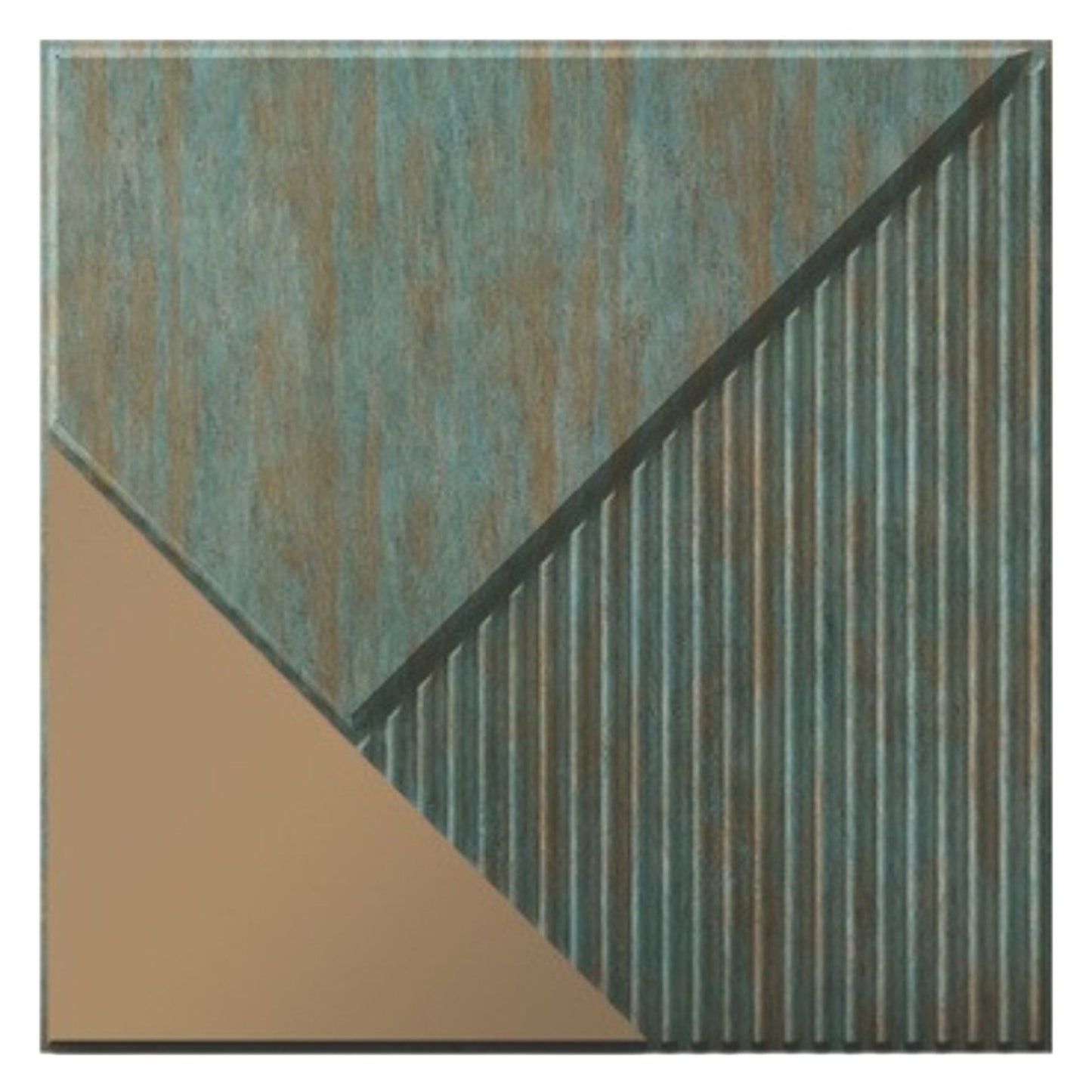 3D Mirror Wall Panels for Home Decor PVC Plaina Design 50X50 cm