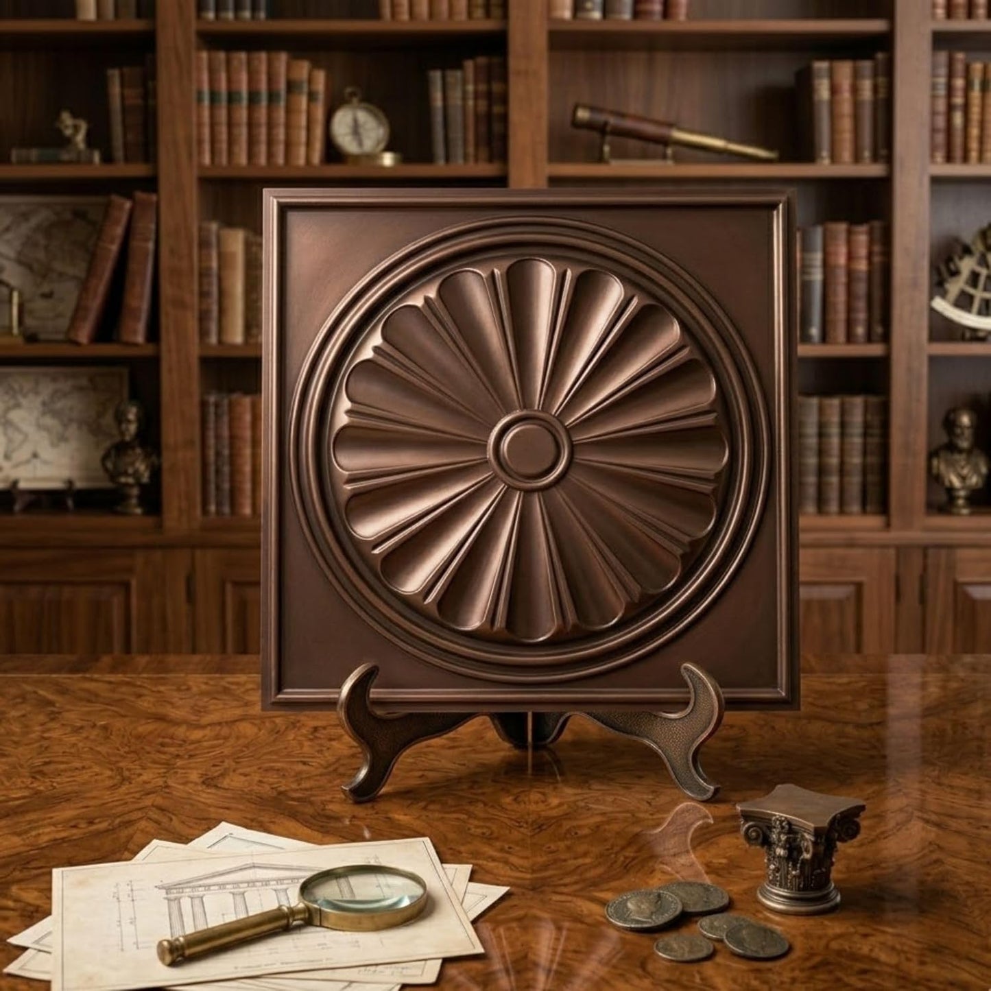 Modern PVC False Ceiling 60x60 cm - 4 Sq Ft Coverage- D206 Royal Finish