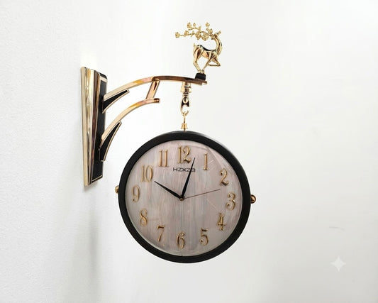 Classic Wall Clock Decorative Size-30 cm | Black Deer