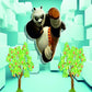 Blackout Window Roller Blind Panda Cartoon Design Size - 36"(W) X 36"(H)