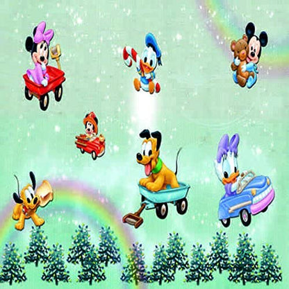 Printed Blackout Window Roller Blind Mickey Mouse Cartoon Design