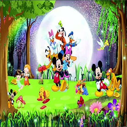 Printed Blackout Roller Blinds for Window - Mickey Mouse Family Design