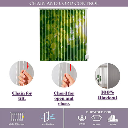 Vertical Blinds for Windows,French Door and Sliding Door Blinds for Smart Home Office, (Customized Size, Leafs)