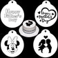 Top Cake Stencils Design 7.9 inches Pack of 4