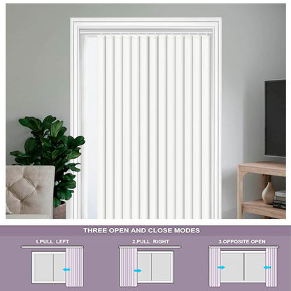 Vertical Blinds for Windows - Bedroom, Kitchen, Sliding Door, and Balcony | White