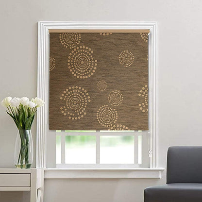 Blackout Fabric Window Roller Blind, Golden Circle