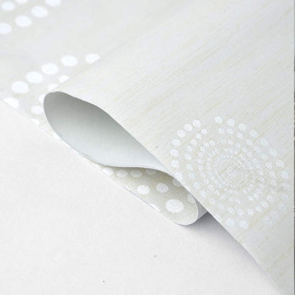 Blackout Fabric Window Roller Circle Design, White