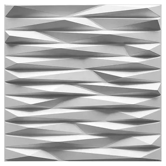 3D Wall Panel PVC Zig Zag Design D125 White (VN1NEW-D125-P1)
