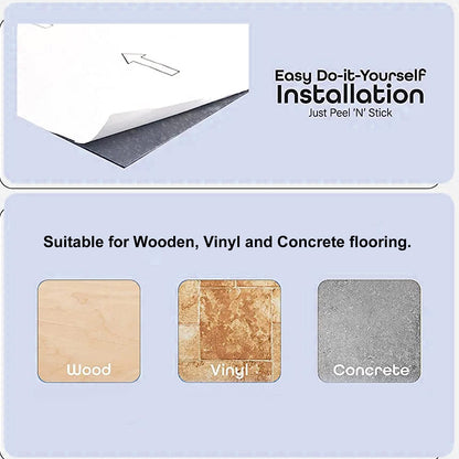 Waterproof peel and stick floor stickers for tiles