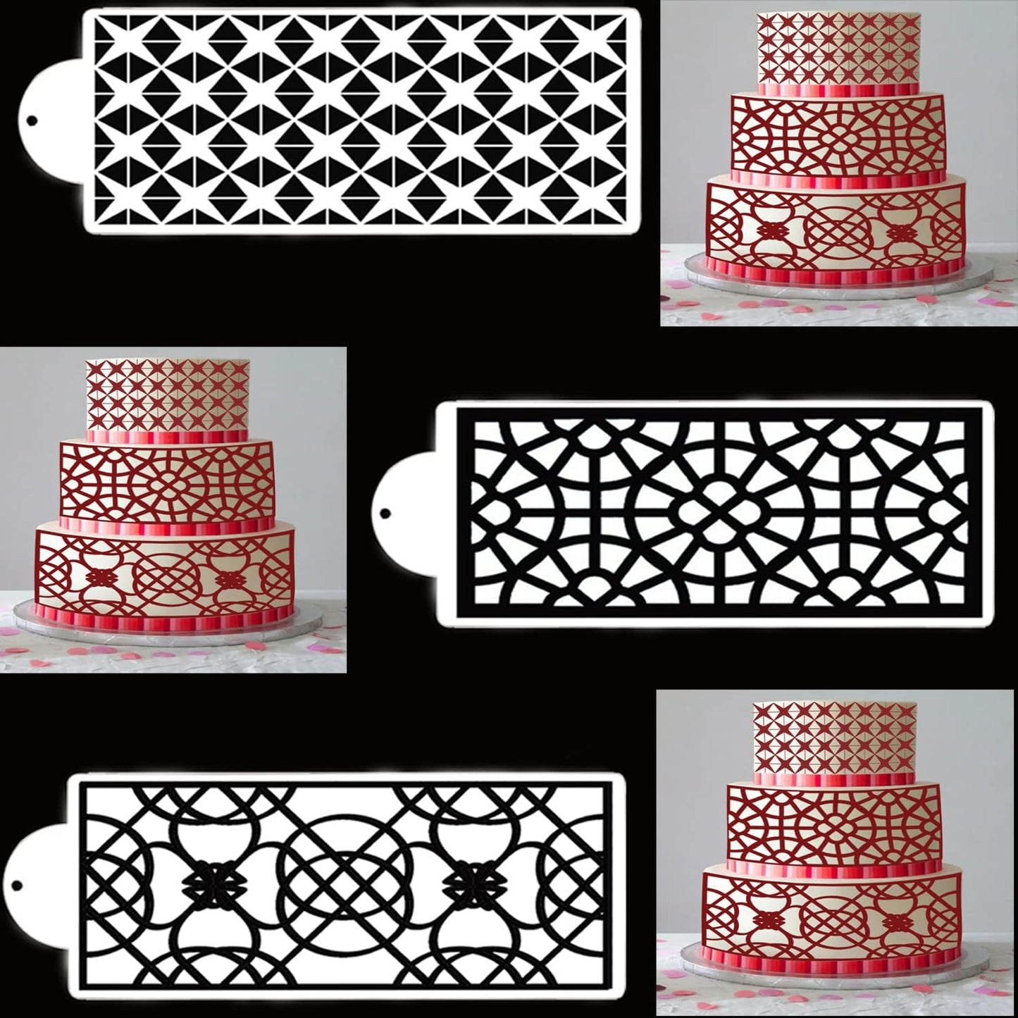 Floral Cake Stencils Design