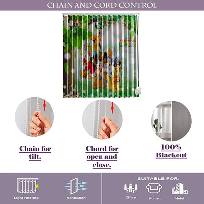 Vertical Blinds for Windows,French Door and Sliding Door Blinds for Smart Home Office, (Customized Size, Mickey Mouse Club)