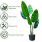 Kayra Decor 4 Feet Banana Plant - Artificial Trees for Home Decor Big Size with Pot (Black)