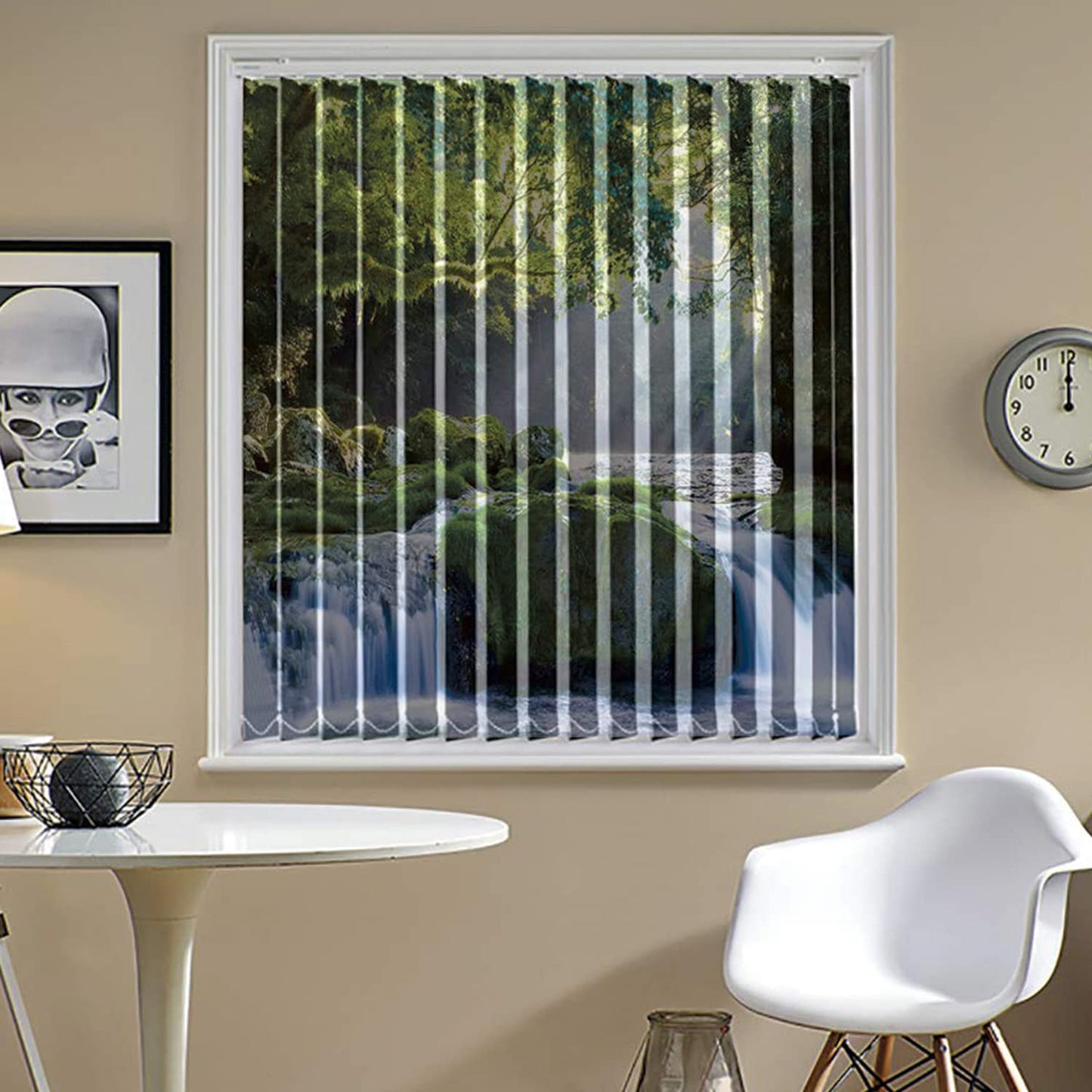 Vertical Blinds for Windows,French Door and Sliding Door Blinds for Smart Home Office, (Customized Size, Beautiful Nature)