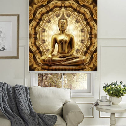Printed Blackout Roller Blind for Window Size-Buddha Art Art Design