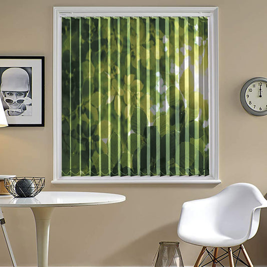 Vertical Blinds for Windows,French Door and Sliding Door Blinds for Smart Home Office, (Customized Size, Leafs)