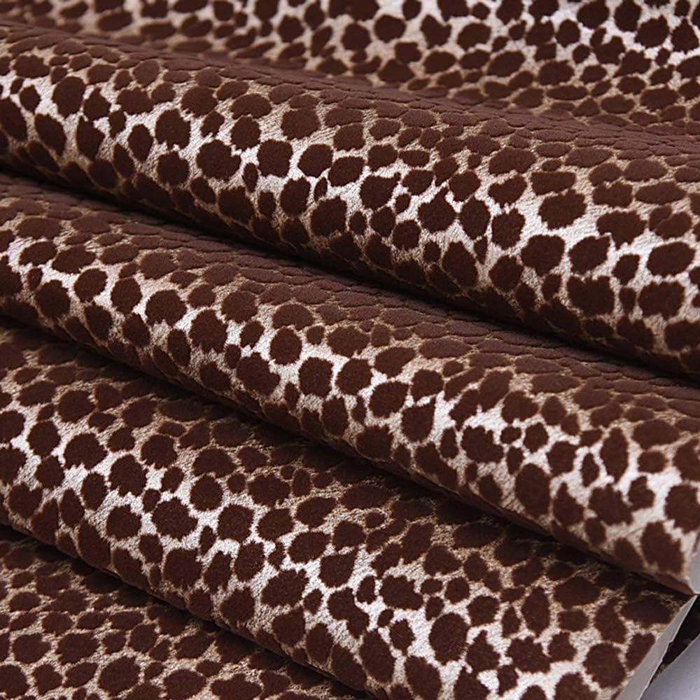 3D Latest Leopard Print Design Brown Wallpaper Roll for Home Walls Large 57 Sq Ft (0.53m or 21 Inches x 10m or 33 Feet)