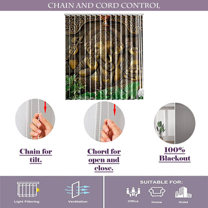 Vertical Blinds for Windows,French Door and Sliding Door Blinds for Smart Home Office, (Customized Size, Lord Ganesha)