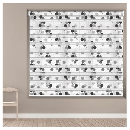 Zebra Blinds for Windows and Doors with Dual Shade, Horizontal Stripes, Blinds for Home & Office (Customized Size, Small Leaf)