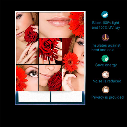 Printed Blackout Roller Blinds for Window - Red Sunflower Flower Design Size