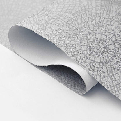 Blackout Fabric Window Roller Big Circle Design, Grey