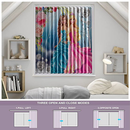 Vertical Blinds for Windows,French Door and Sliding Door Blinds for Smart Home Office, (Customized Size, Barbie Doll)
